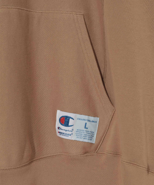 챔피온 X 언더커버 리버스위브 후드 티셔츠 Beige