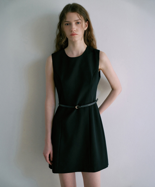 [벨트 Set]Classic Mini Dress[LMBFSPDR807]-Black