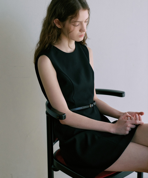 [벨트 Set]Classic Mini Dress[LMBFSPDR807]-Black