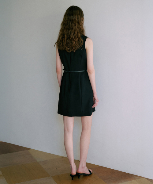[벨트 Set]Classic Mini Dress[LMBFSPDR807]-Black