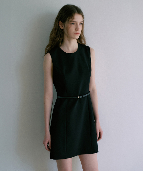 [벨트 Set]Classic Mini Dress[LMBFSPDR807]-Black