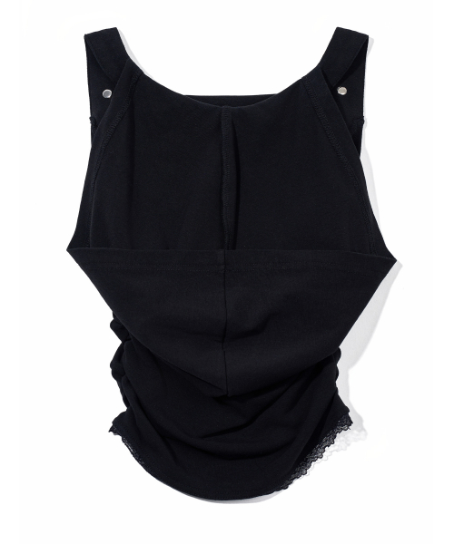 HALTER HOODIE SLEEVELESS BLACK