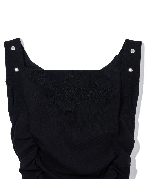 HALTER HOODIE SLEEVELESS BLACK