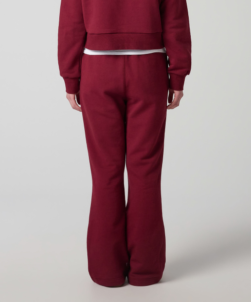 여성 레귤러핏 부츠컷 스웨트 팬츠 Burgundy