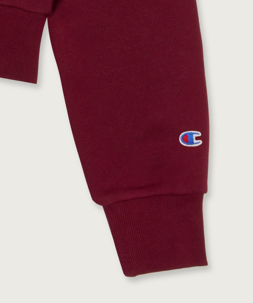 여성 NYC 크롭 후드 티셔츠 Burgundy