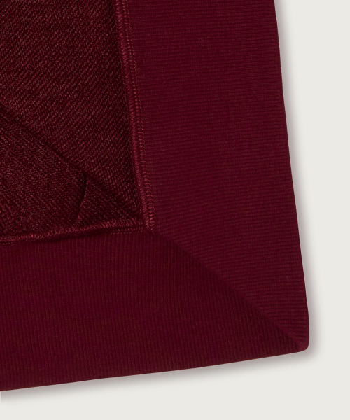 여성 NYC 크롭 후드 티셔츠 Burgundy
