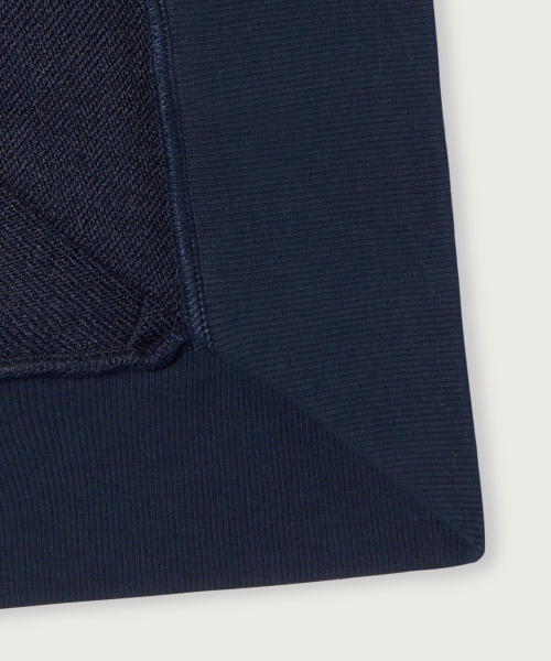 여성 NYC 크롭 후드 티셔츠 Navy