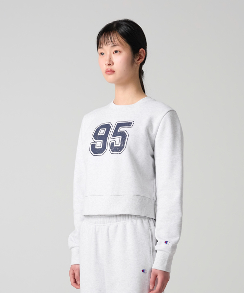여성 95 크롭 스웨트셔츠 Light Grey