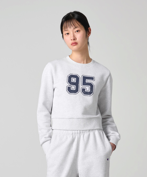 여성 95 크롭 스웨트셔츠 Light Grey
