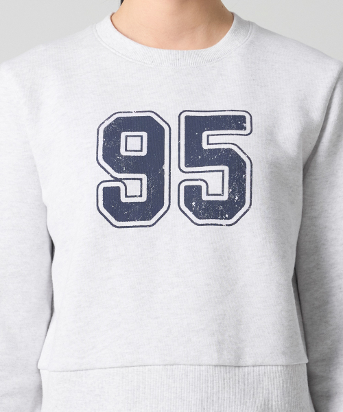 여성 95 크롭 스웨트셔츠 Light Grey