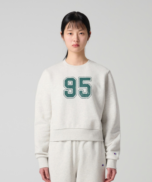 여성 95 크롭 스웨트셔츠 Oatmeal
