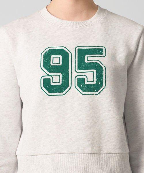여성 95 크롭 스웨트셔츠 Oatmeal