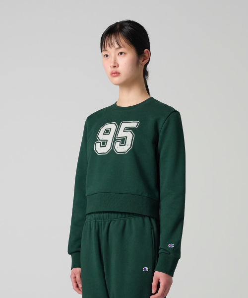 여성 95 크롭 스웨트셔츠 Green