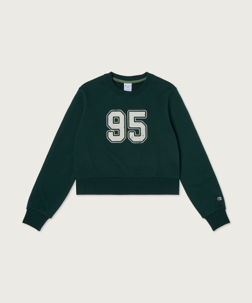 여성 95 크롭 스웨트셔츠 Green