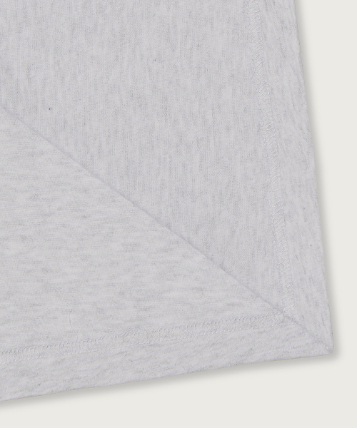 트랙 로고 루즈핏 조그택 롱슬리브 티셔츠 Light Grey
