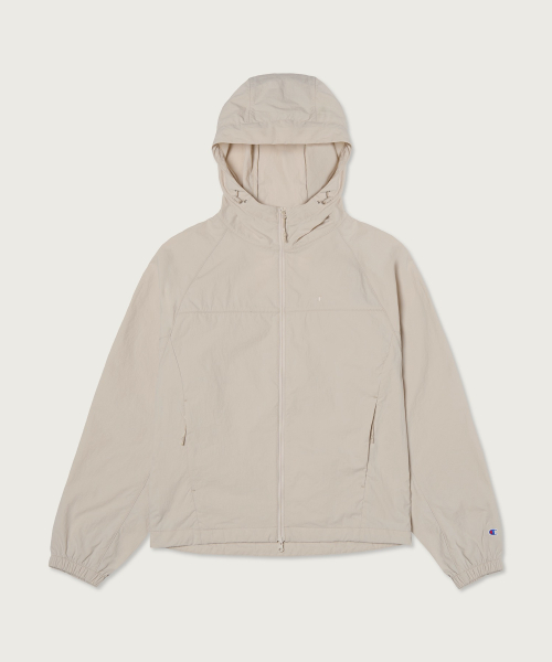 여성 스몰 C로고 후디드 윈드브레이커 Beige