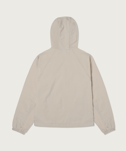 여성 스몰 C로고 후디드 윈드브레이커 Beige