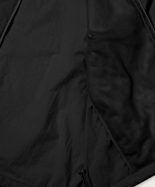 여성 스몰 C로고 후디드 윈드브레이커 Black