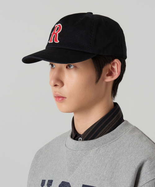 헤리티지 R 아플리케 볼캡 Black