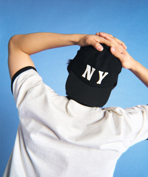 NY 아플리케 볼캡 Black