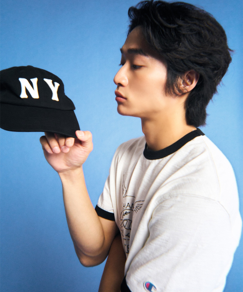 NY 아플리케 볼캡 Black
