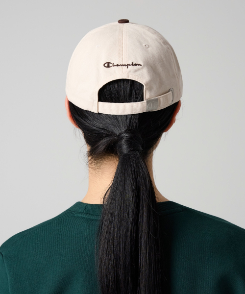 C로고 컬러블록 볼캡 Brown