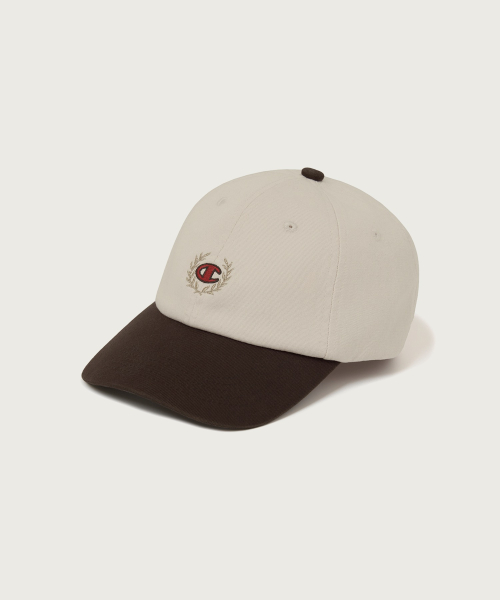C로고 컬러블록 볼캡 Brown