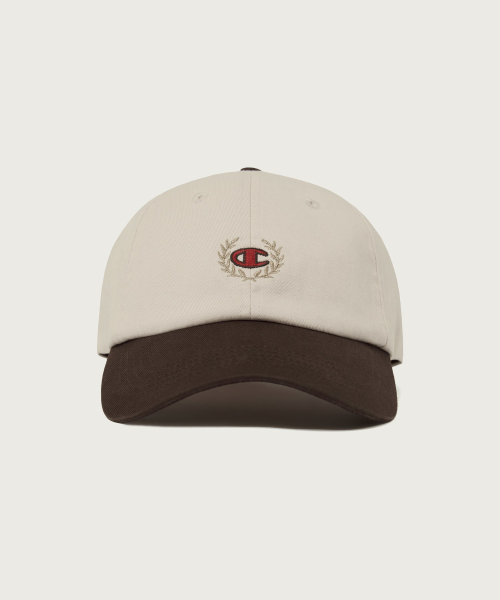 C로고 컬러블록 볼캡 Brown