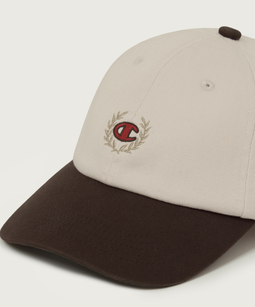 C로고 컬러블록 볼캡 Brown