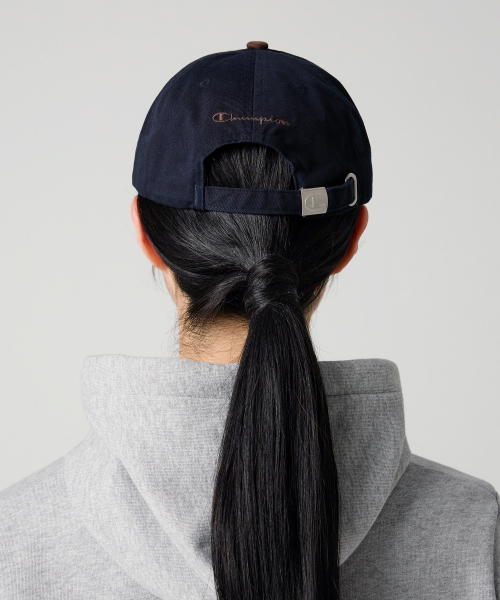C로고 컬러블록 볼캡 Navy