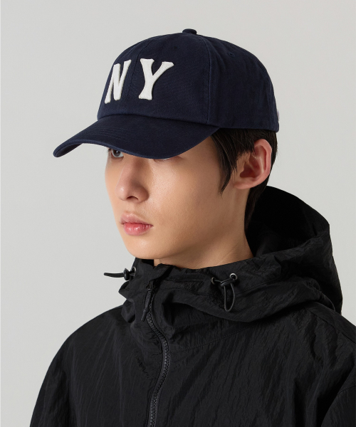 NY 아플리케 볼캡 Navy