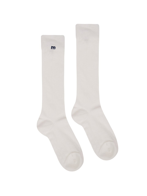M Embroidered Lace Long Socks MU2633AC203M