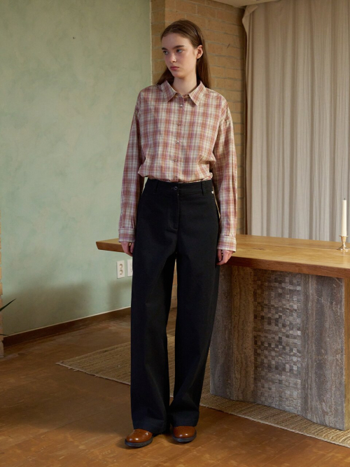 Natural Curved Cotton Pants MU2611PT101M