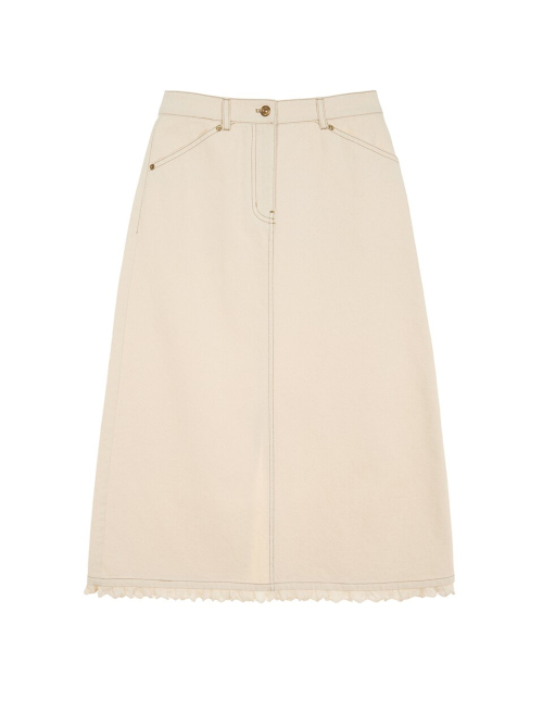 Lace Trimming Long Skirt MU2611SK102M
