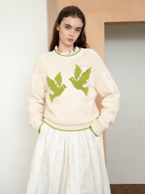 Bird Jacquard Pullover MU2611PO103M