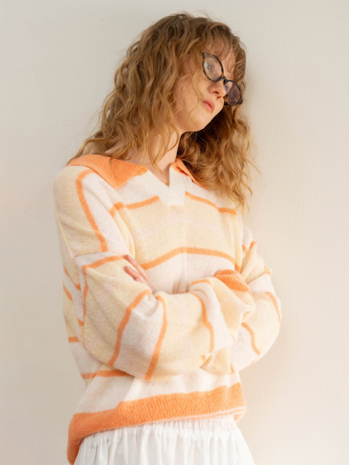 Pastel Stripe Loose Fit Pullover MU2611PO101M