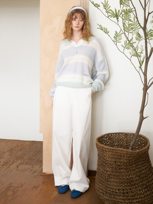 Pastel Stripe Loose Fit Pullover MU2611PO101M