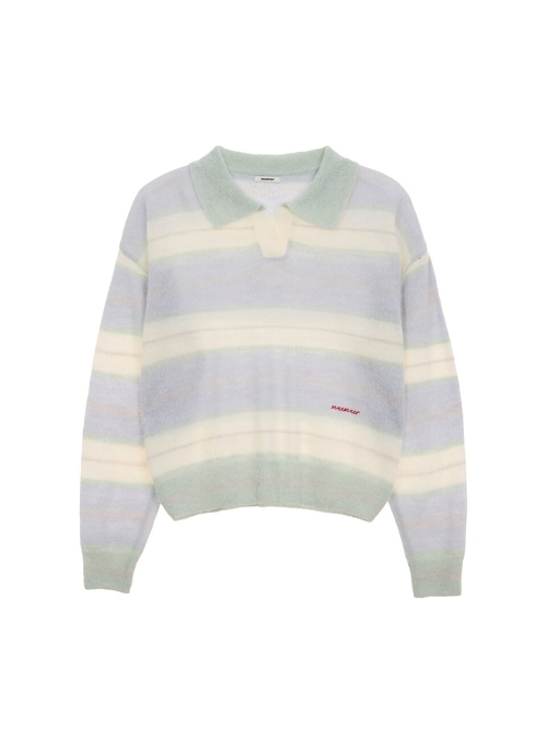 Pastel Stripe Loose Fit Pullover MU2611PO101M