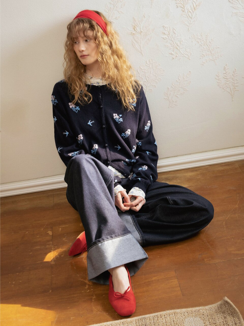 Wide Turn-up Denim Pants MU2611DN102M