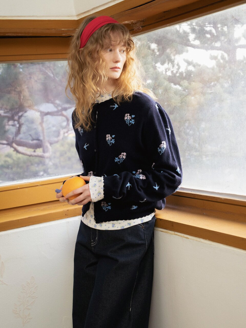 Wide Turn-up Denim Pants MU2611DN102M