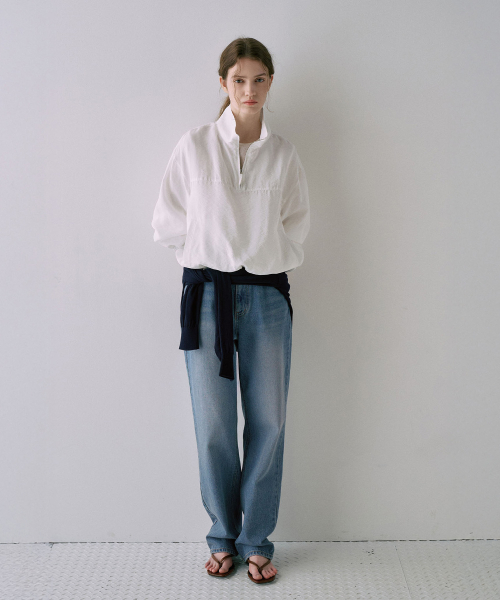 [기장선택]Relaxed Tapered Denim[LMBFSPDN019]-Medium blue