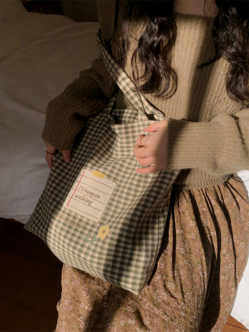 Everyday fabric bag_I will keep walking