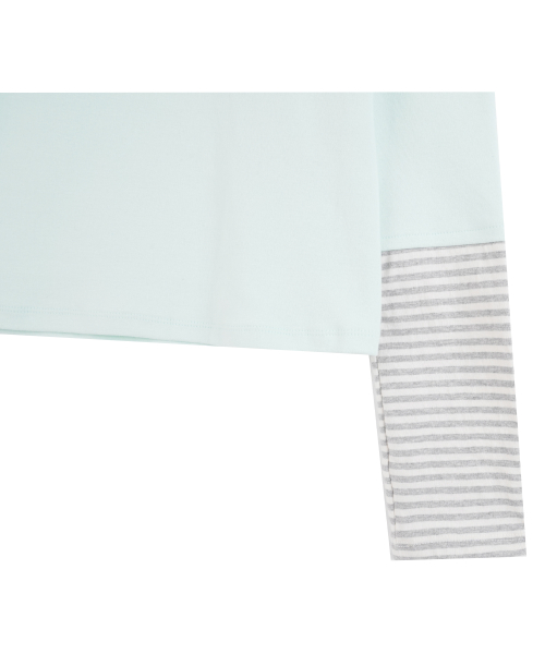 Dot Graphic Layered Long Sleeve_Mint