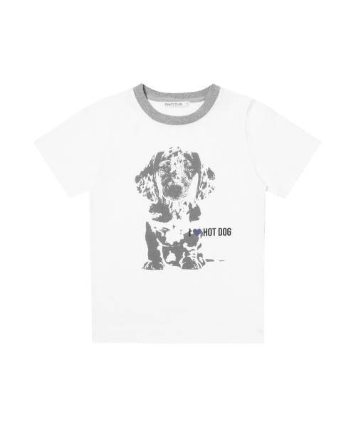 I LOVE HOT DOG TEE (WHITE) F26QB053