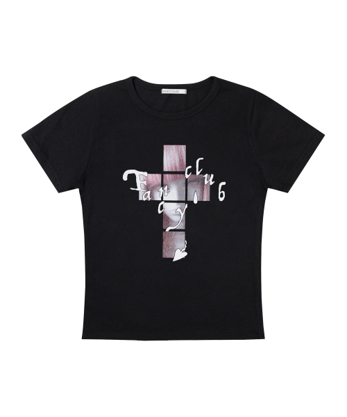 CROSS KIRA TEE (BLACK) F26QB054