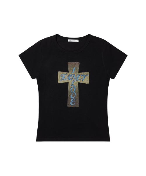 FROSS GLOSSY TEE (BLACK) F26QB059