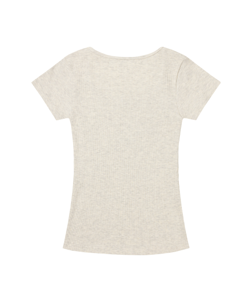 PEGASUS RIBBED TOP (OATMEAL) F26QB058