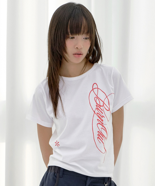 BURNING LEAF TEE (WHITE) F26QB060
