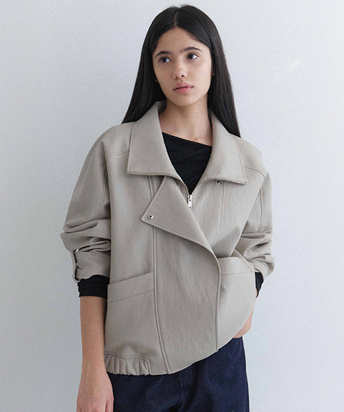 High-Neck Pocket Leather Jumper NEL6XM206_91