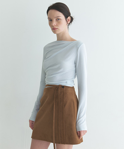 보트넥 셔링 티셔츠 NEW6SE207_4color